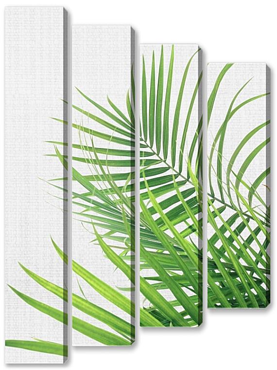 Модульная картина - Животные и листья №2