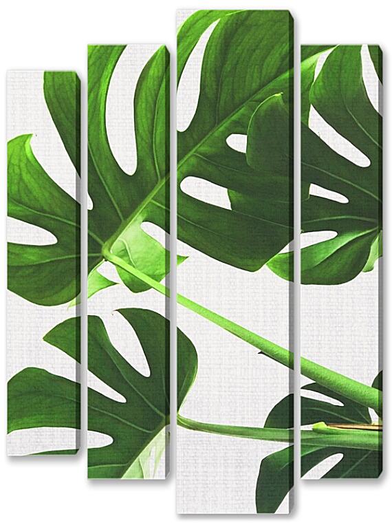 Модульная картина - Животные и листья №3