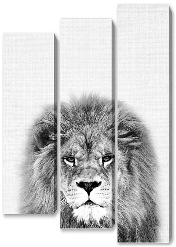 Модульная картина - Животные и листья №4