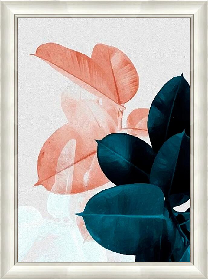 Картина - Сине-розовые лепестки №1