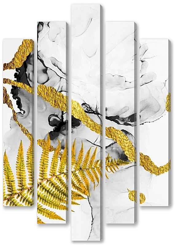 Модульная картина - Золотые нити №1