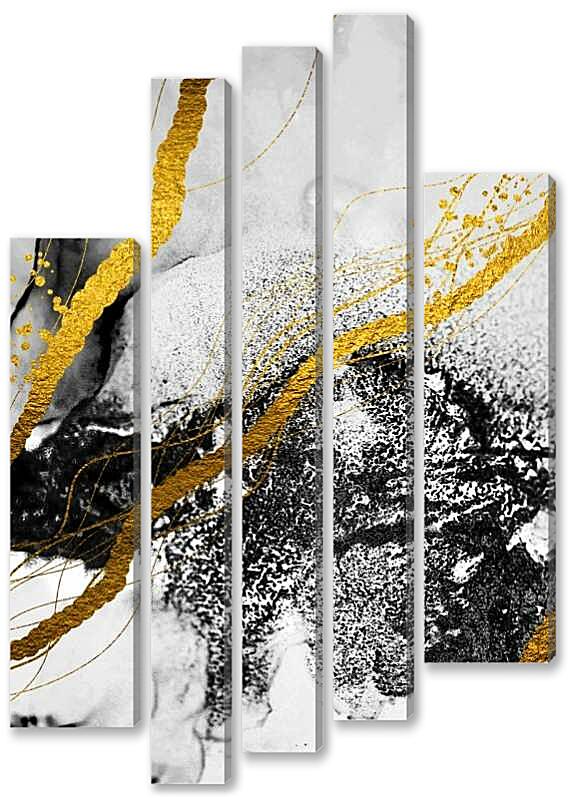 Модульная картина - Золотые нити №2
