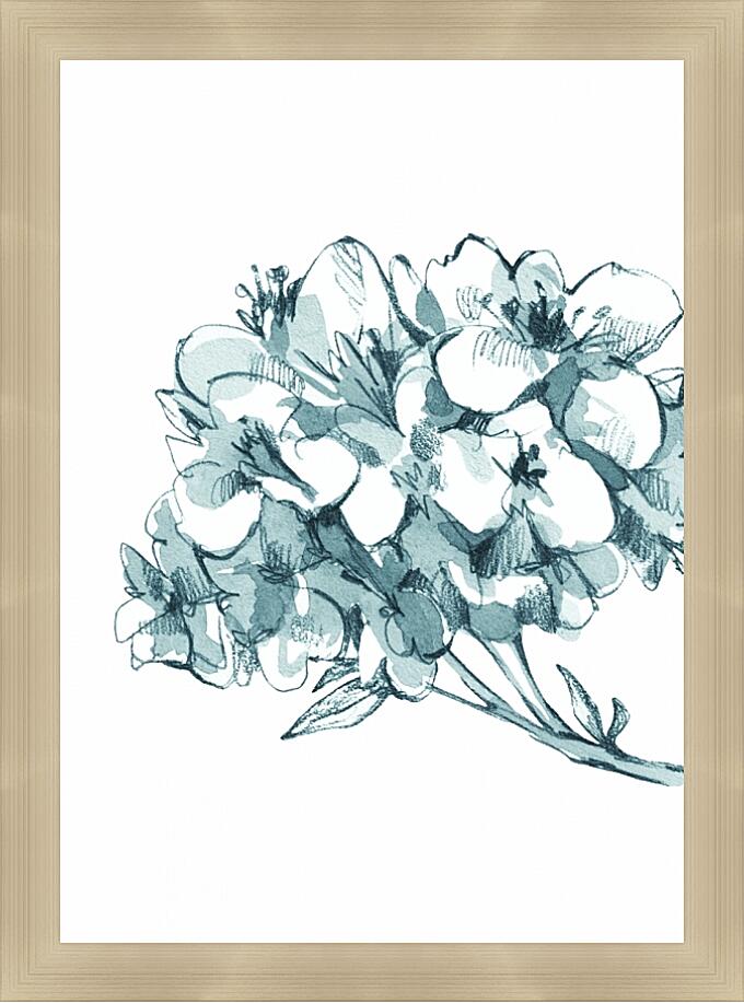 Картина - Гортензия акварелью №1