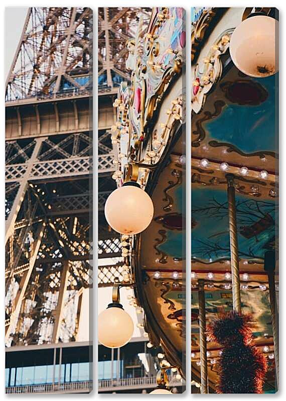 Модульная картина - На улице Парижа №1