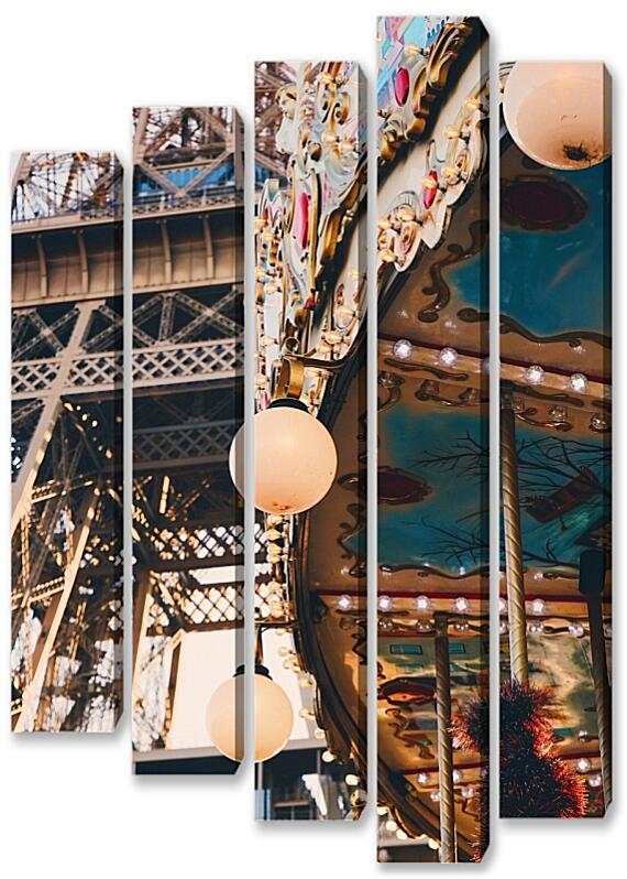 Модульная картина - На улице Парижа №1