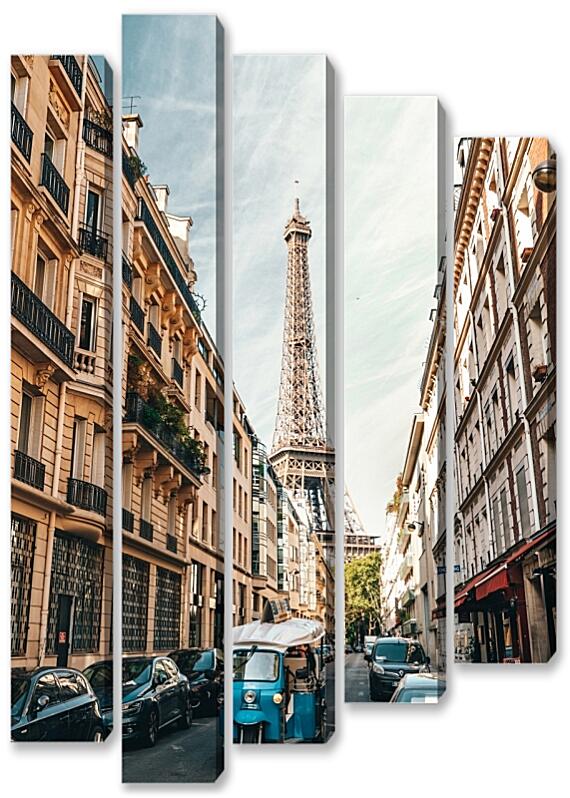 Модульная картина - На улице Парижа №2