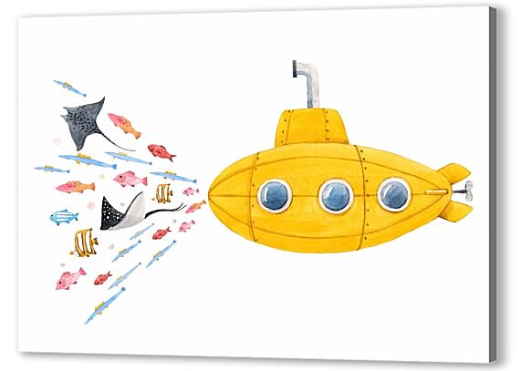 Постер (плакат) - Желтая подводная лодка №2