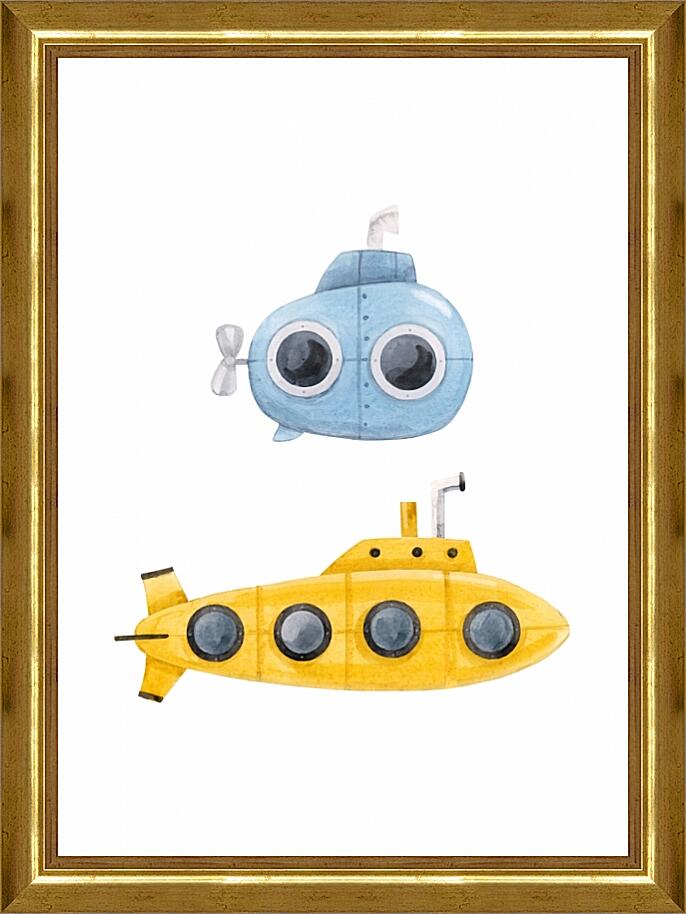 Картина - Желтая подводная лодка №3