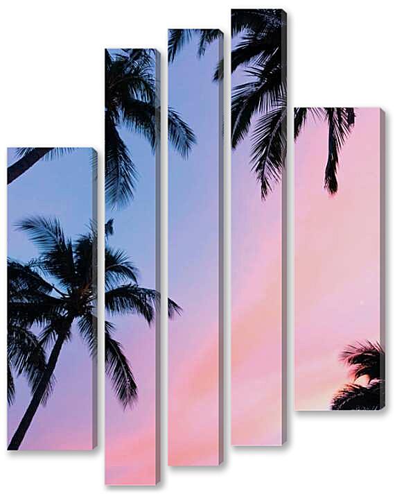 Модульная картина - Розовый фламинго №1