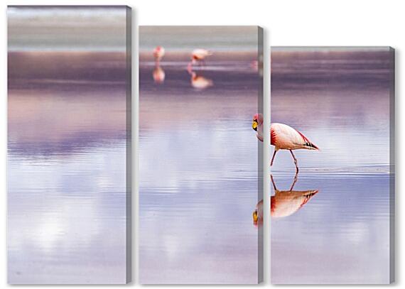 Модульная картина - Розовый фламинго №3