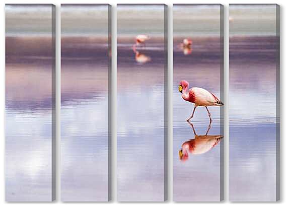 Модульная картина - Розовый фламинго №3