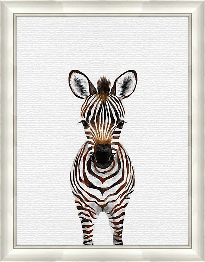 Картина - Слон, жираф и зебра №4