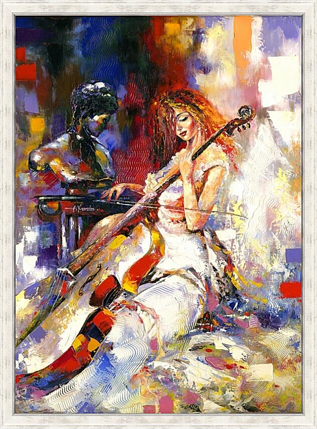 Картина - Девушка с виолончелью