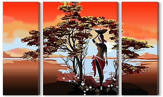 Модульная картина - Африканские мотивы