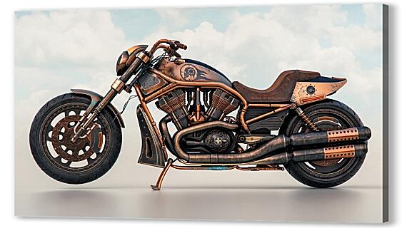 Картина маслом - Harley Davidson Modified Bikes Behance