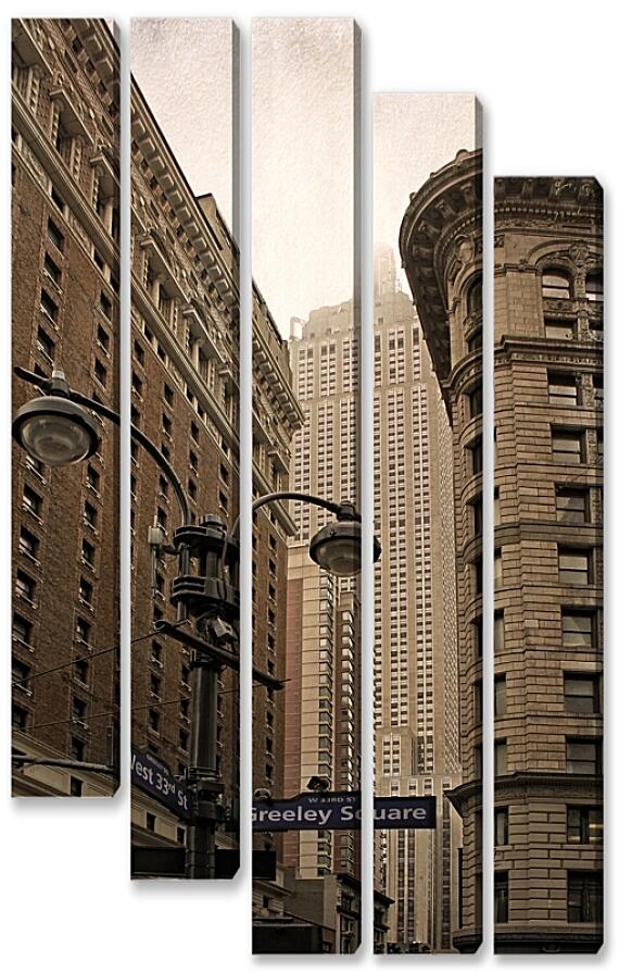 Модульная картина - Борчага Стрит Нью Йорк