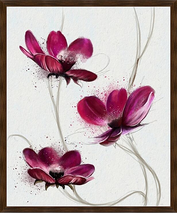 Картина - Скинали абстракция цветы