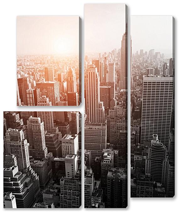 Модульная картина - Мегаполис Нью-Йорк
