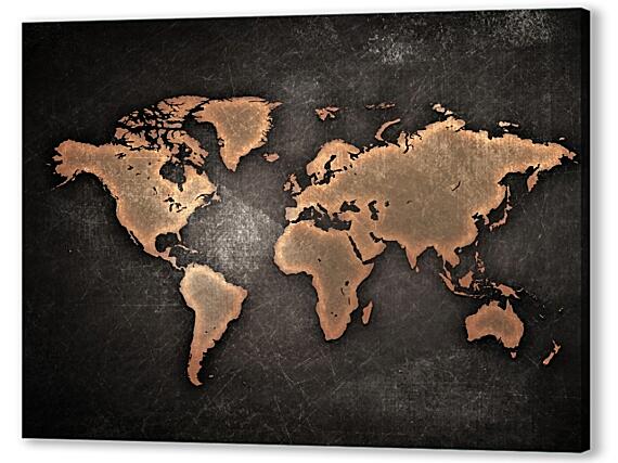 Картина маслом - Карта Мира