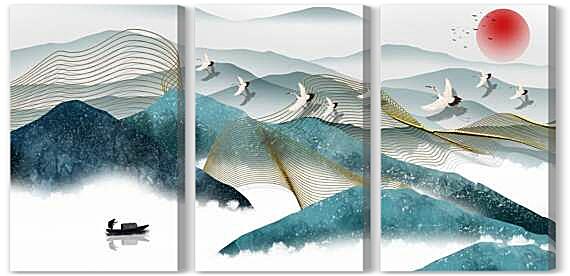 Модульная картина - Горная река