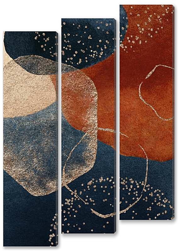 Модульная картина - Акварельные фигуры