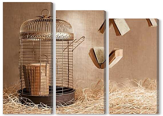 Модульная картина - Птичья клетка