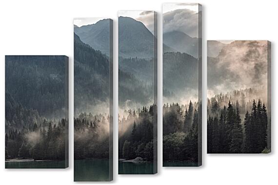 Модульная картина - Туманный лес