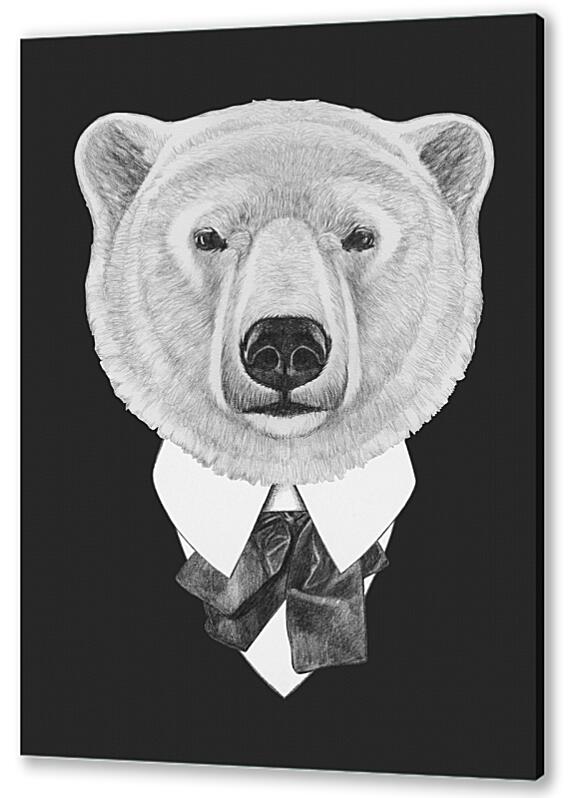Постер (плакат) - Медведь в костюме №1
