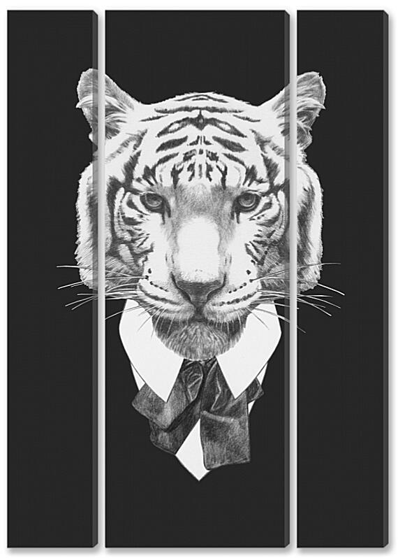 Модульная картина - Тигр в костюме №2