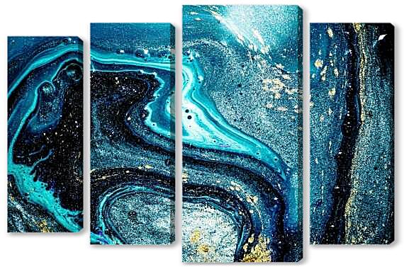 Модульная картина - Бирюзовый мрамор