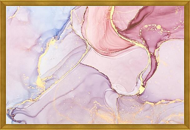Картина - Мрамор розовый с золотом