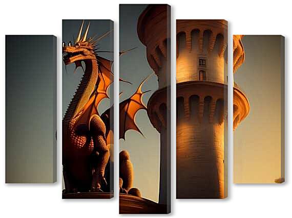 Модульная картина - Башня дракона