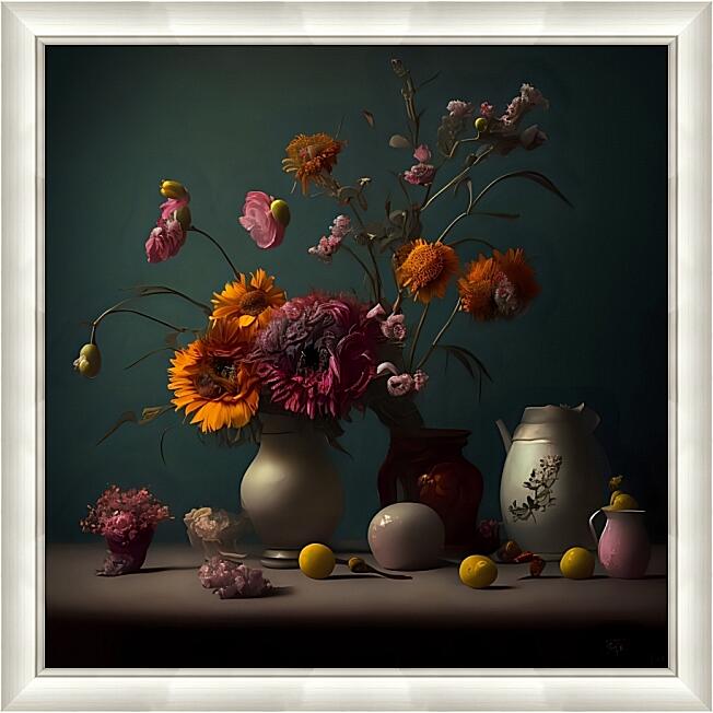 Картина - Натюрморт с цветами и кувшином