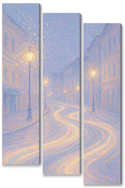 Модульная картина - Ночной Арбат