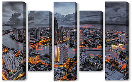 Модульная картина - Тучи над городом