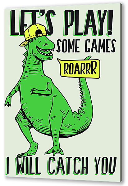 Постер (плакат) - Динозавр Lets play
