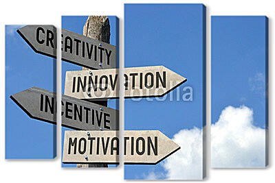 Модульная картина - Творчество, инновацию, стимул и мотивация
