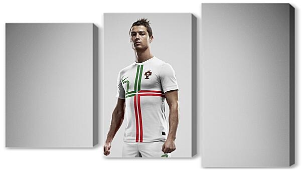 Модульная картина - Роналду в футболке сборной
