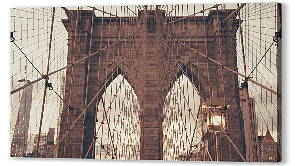Картина маслом - Мост в Бруклине
