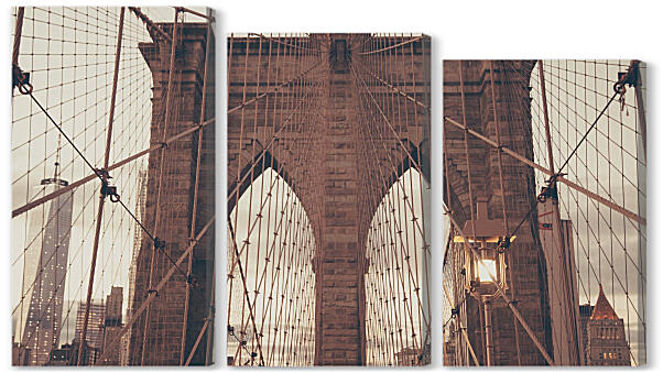 Модульная картина - Мост в Бруклине
