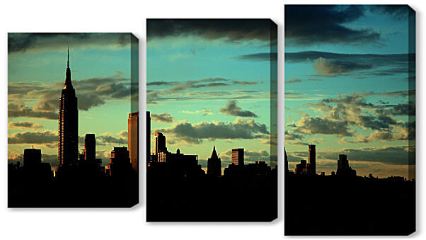 Модульная картина - Нью-Йорк на закате
