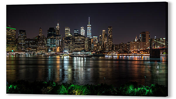 Картина маслом - Панорама Нью-Йорка
