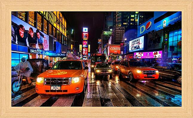 Картина - Такси в Нью-Йорке