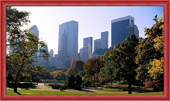 Картина - Центральный парк Нью-Йорка в зелени
