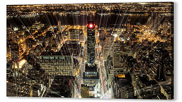 Постер (плакат) - Яркая ночь в Нью-Йорке
