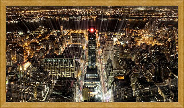 Картина - Яркая ночь в Нью-Йорке

