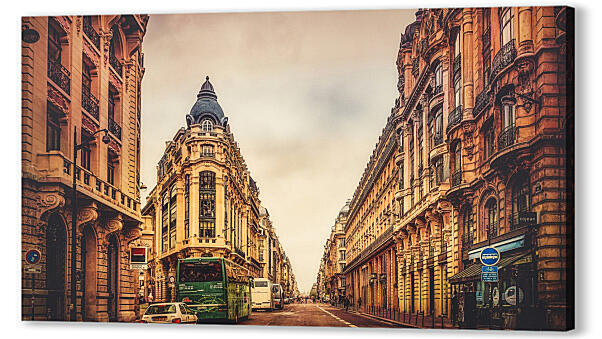 Картина маслом - Обычная Парижская улочка
