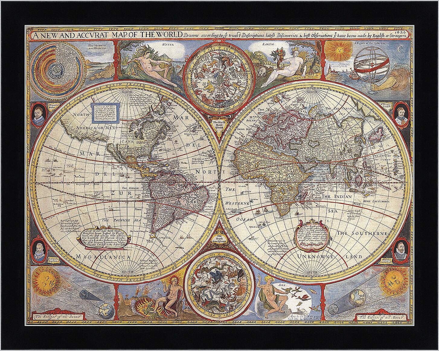 Картина - Карта мира 1626 года
