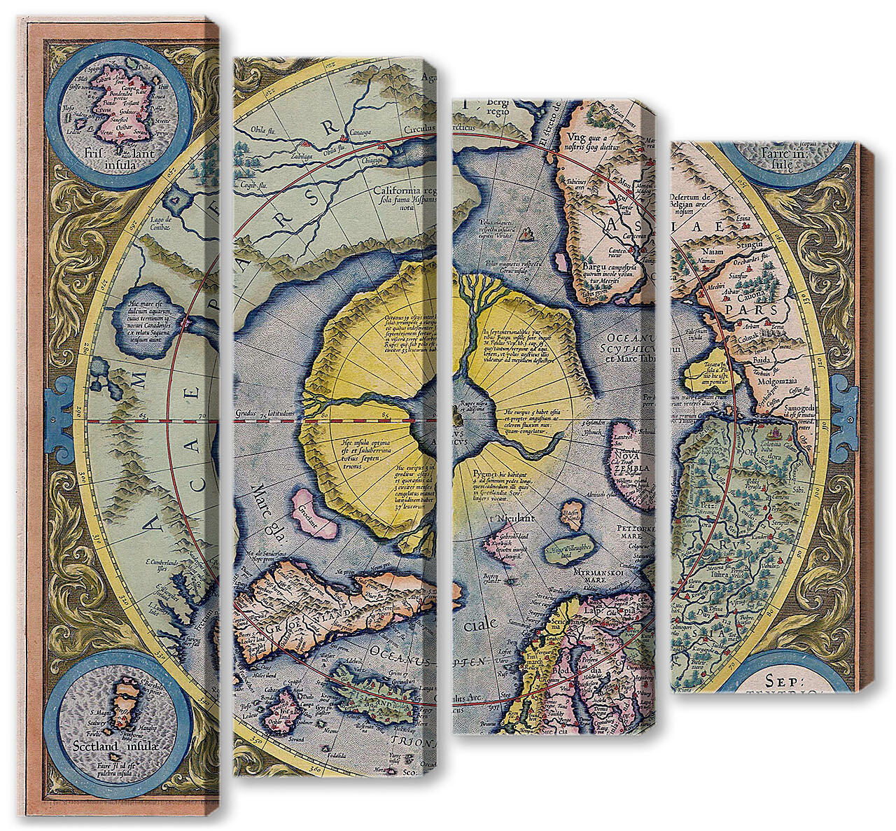 Модульная картина - Карта мира Герхарда Меркатора
