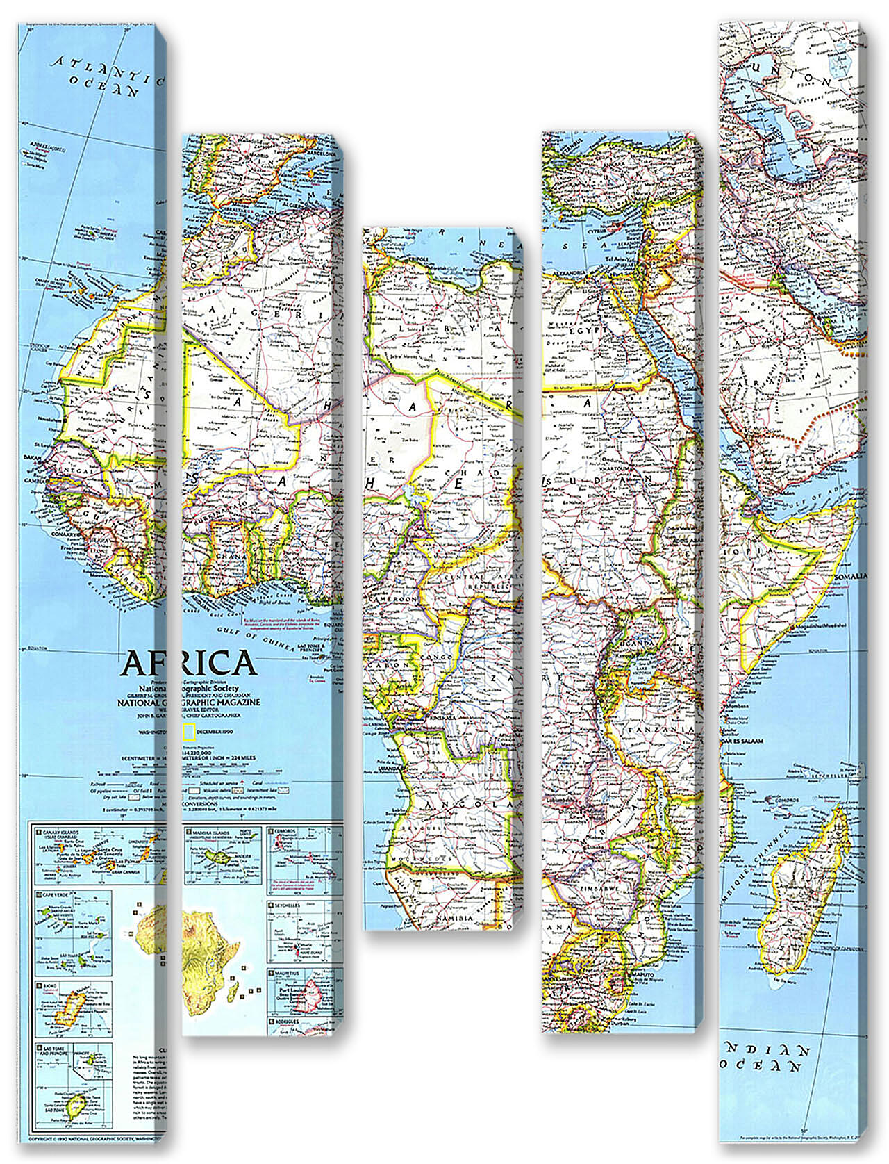 Модульная картина - Карта Африки
